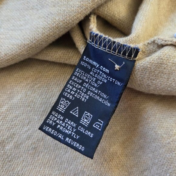 Tommy Hilfiger Men's Tan Long Sleeve Sweater Large Classic Old Money Cottagecore - Picture 5 of 9